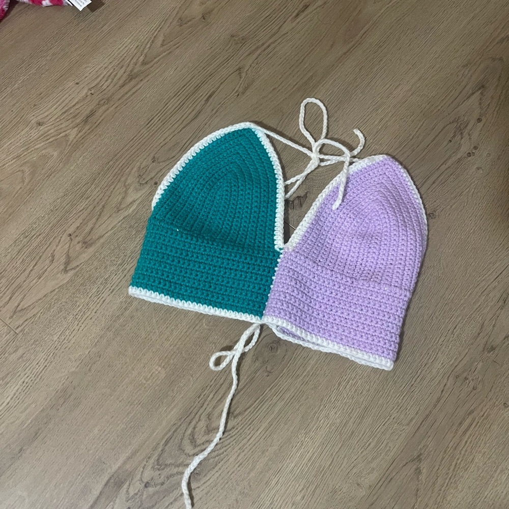 Two-Tone Crochet Halter Top